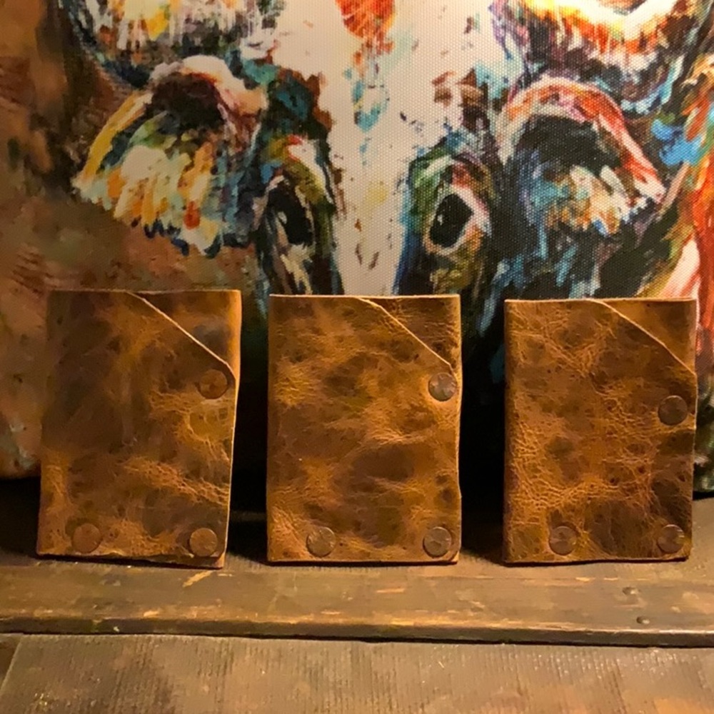 Handmade leather wallets